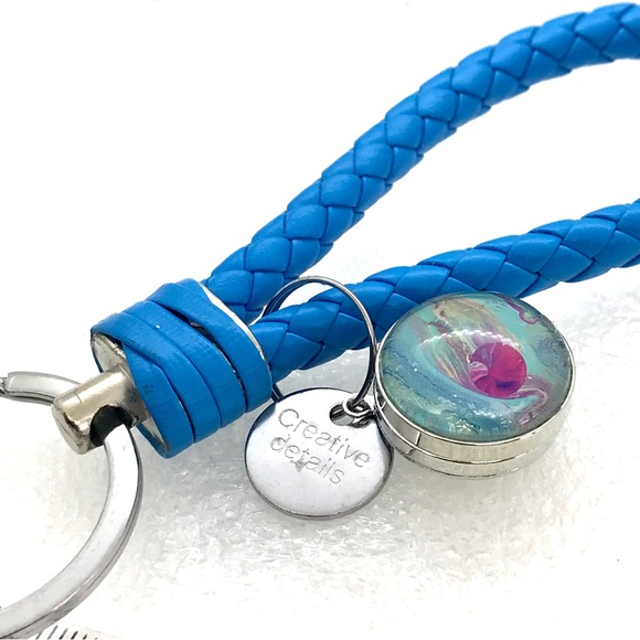 Super cute purse bag Purse charm pull keychain with handmade 20mm snap display - Picture 2 of 5